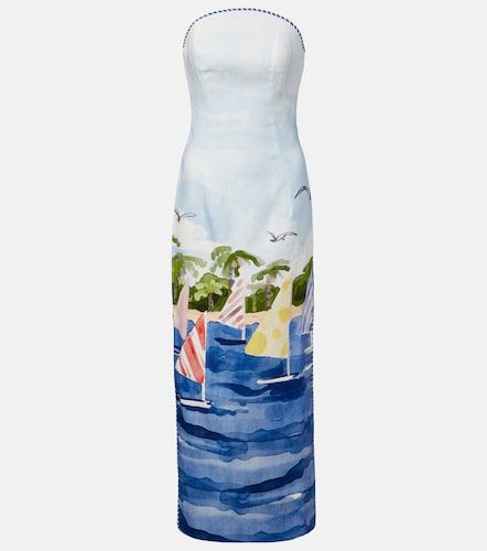 Ava printed linen bustier dress - Leo Lin - Modalova