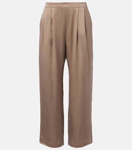 Isola silk charmeuse wide-leg pants - Asceno - Modalova