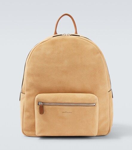 Leather-trimmed suede backpack - Kiton - Modalova