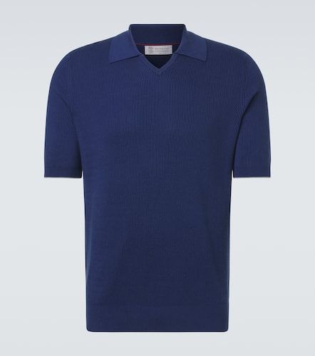 Polo in cotone a coste - Brunello Cucinelli - Modalova
