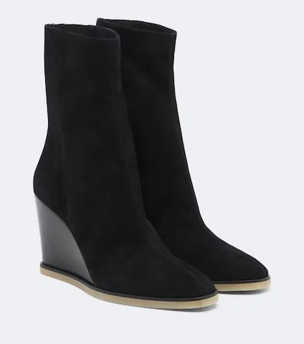 Saint Honore suede wedge ankle boots - Aquazzura - Modalova