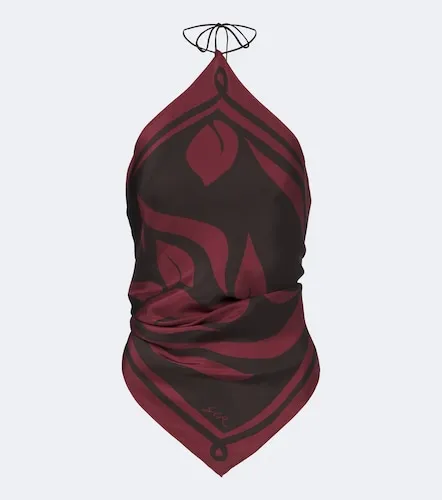 SIR Printed silk satin scarf top - SIR - Modalova