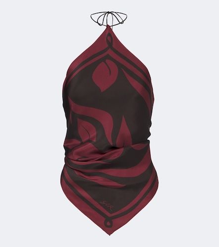 SIR Top de satén de seda estampado - SIR - Modalova