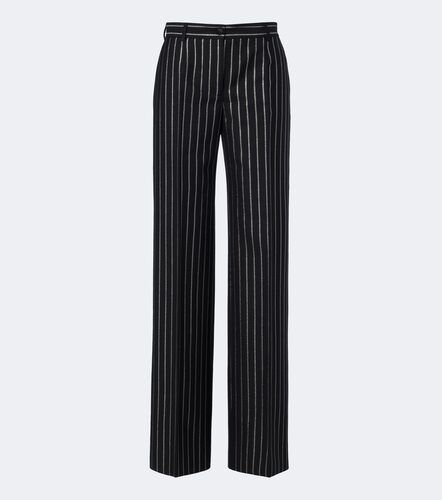 Striped wool-blend wide-leg pants - Dolce&Gabbana - Modalova