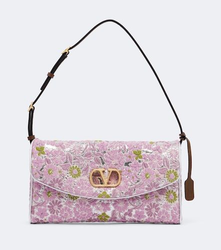 Schultertasche DeVain Small aus Jacquard - Valentino Garavani - Modalova