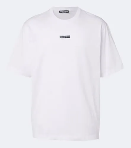 Camiseta de jersey de algodón con logo - Dolce&Gabbana - Modalova