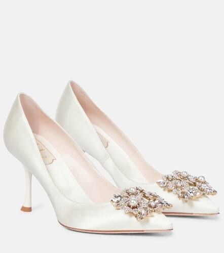 RV Bouquet 85 embellished satin pumps - Roger Vivier - Modalova