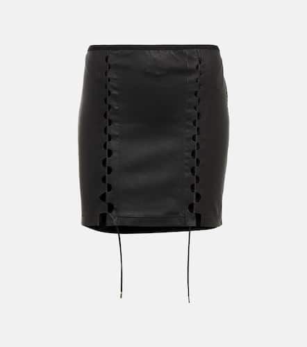 Hinge-seam leather miniskirt - Dion Lee - Modalova