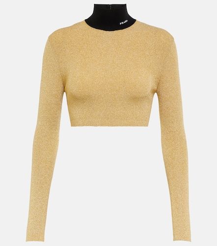 Prada Cropped-Pullover aus Lamé - Prada - Modalova