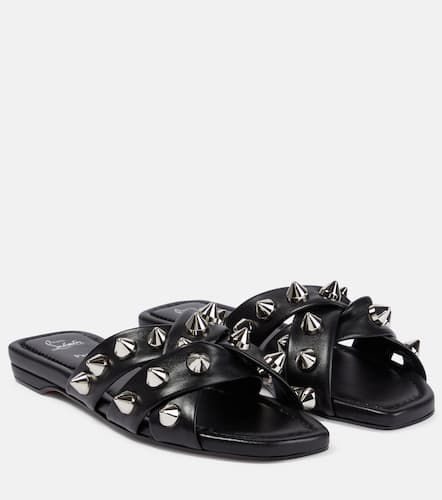 Miss Spike Club embellished leather slides - Christian Louboutin - Modalova