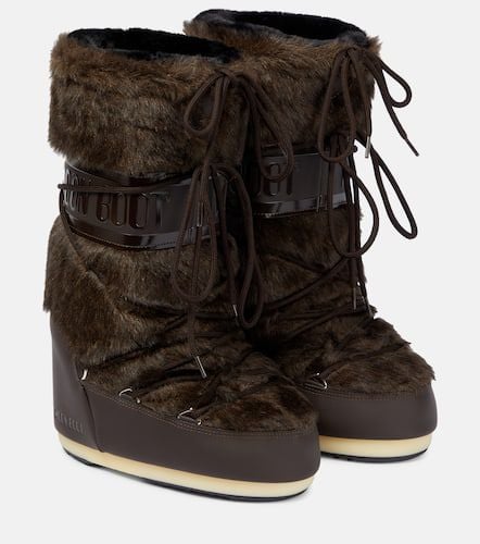 Icon faux fur-trimmed snow boots - Moon Boot - Modalova