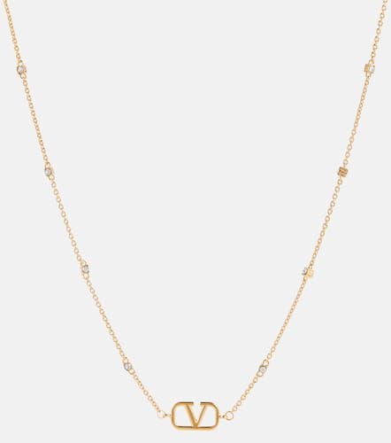 VLogo crystal-embellished necklace - Valentino - Modalova