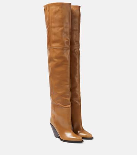 Lalex leather over-the-knee boots - Isabel Marant - Modalova