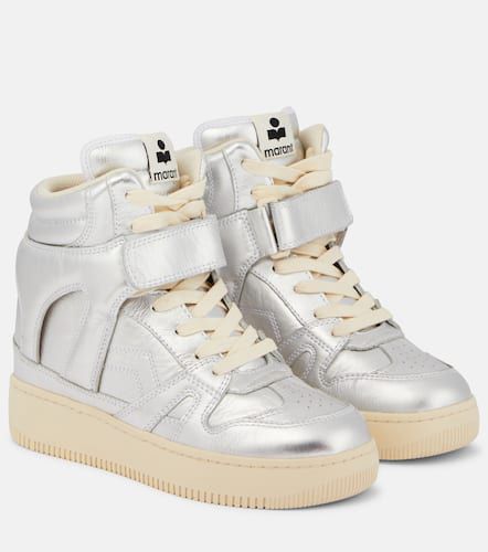 Ellyn metallic leather high-top sneakers - Isabel Marant - Modalova