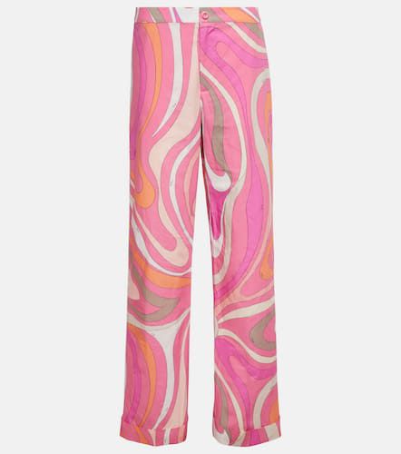 Pantalones rectos Marmo de algodón - Pucci - Modalova