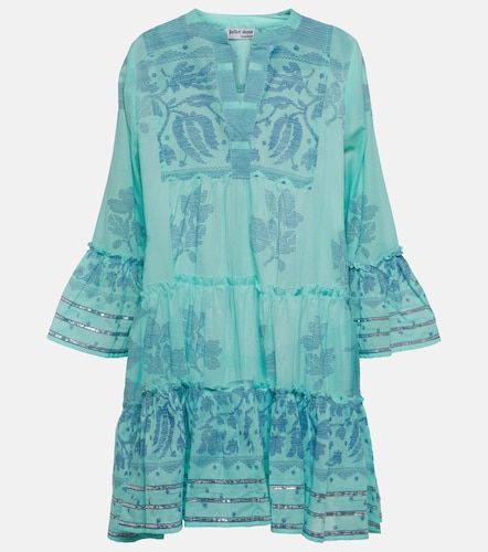 Vestido corto de algodón estampado - Juliet Dunn - Modalova