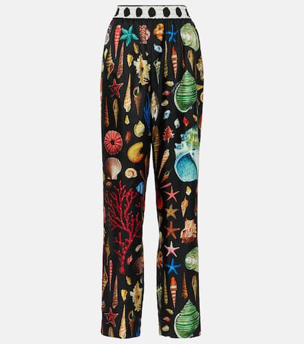 Capri printed silk satin pants - Dolce&Gabbana - Modalova