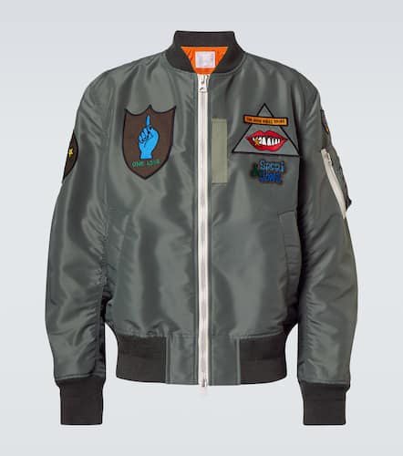 X Mark Gonzales appliquÃ© twill bomber jacket - Sacai - Modalova