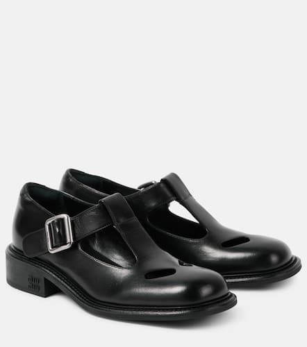 Cutout leather Mary Jane pumps - Miu Miu - Modalova