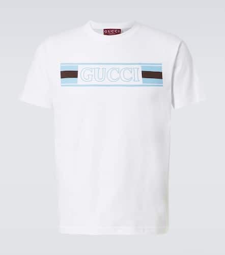 Web cotton jersey T-shirt - Gucci - Modalova