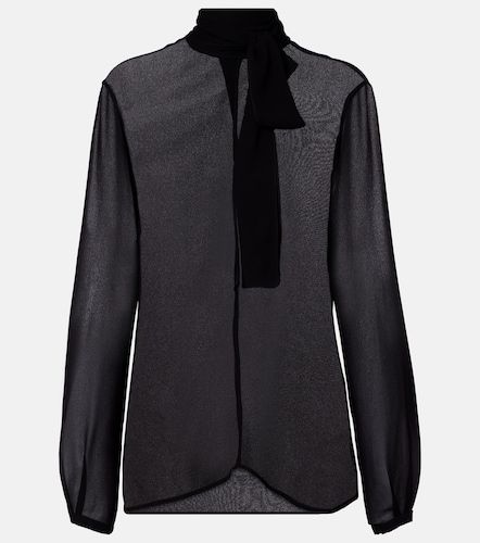Alaia Tie-neck georgette blouse - Alaia - Modalova