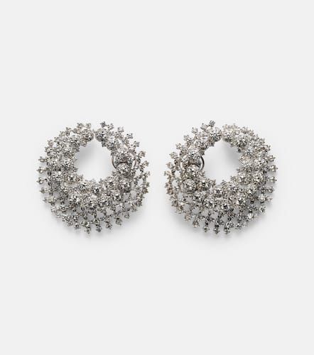 Kt white gold clip-on earrings with diamonds - Yeprem - Modalova