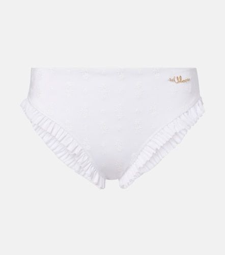 Borderie anglaise ruffled bikini bottoms - Chloe - Modalova