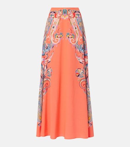 Falda larga de seda con paisley - Etro - Modalova