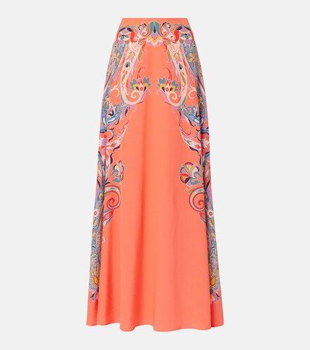 Gonna lunga in seta con stampa paisley - Etro - Modalova
