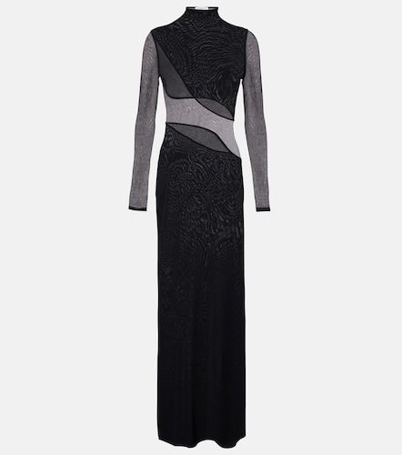 Alaïa Abito lungo in maglia e mesh - Alaia - Modalova