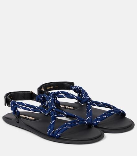 MIU MIU Leather Sandals | Modalova