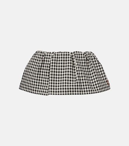 Minifalda Bubble de algodón a cuadros - Miu Miu - Modalova