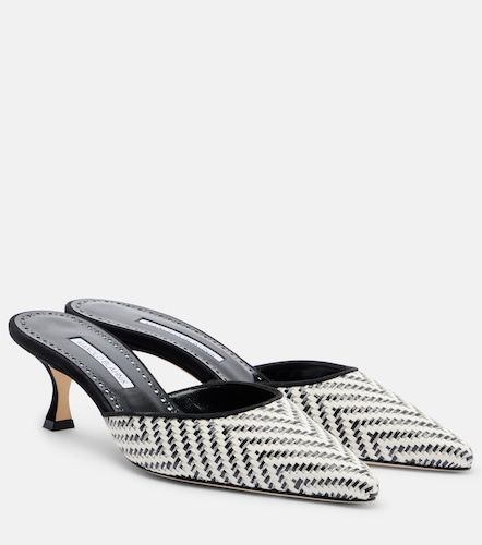 Mules BB de efecto rafia - Manolo Blahnik - Modalova