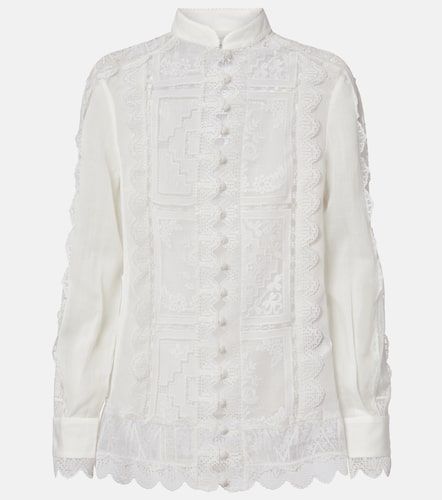 Camisa de ramio con encaje - Zimmermann - Modalova
