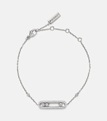 Baby Move 18kt white bracelet with diamonds - Messika - Modalova