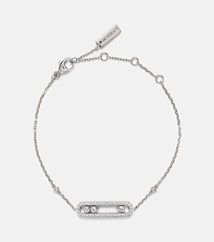 Bracciale Baby Move in bianco 18kt con diamanti - Messika - Modalova