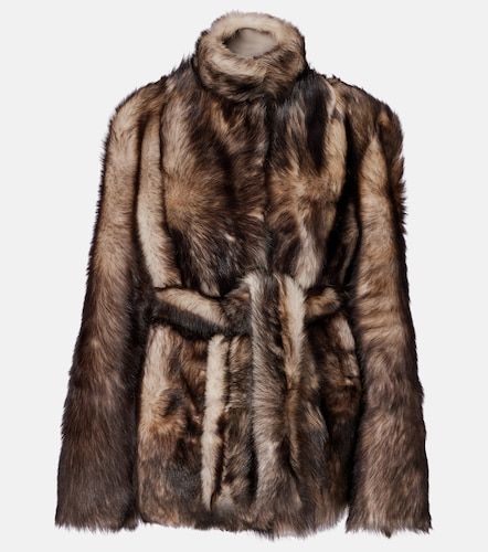 Elsa shearling wrap jacket - Nour Hammour - Modalova