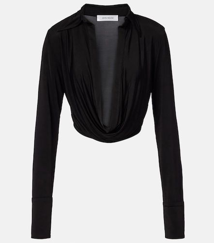 Aya Muse Freya draped crop top - Aya Muse - Modalova