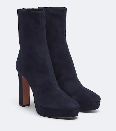 Martine suede platform ankle boots - Aquazzura - Modalova