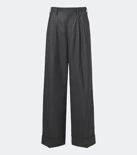 Pleated wool wide-leg pants - Junya Watanabe - Modalova