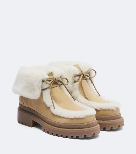 Ankle Boots aus Veloursleder mit Shearling - Yves Salomon - Modalova