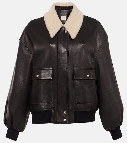 Giacca Shellar in pelle e shearling - Khaite - Modalova