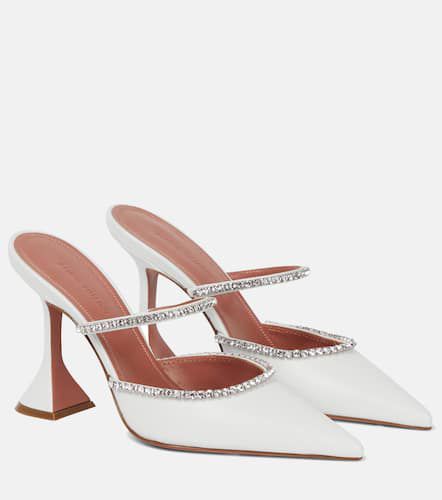 Gilda embellished leather mules - Amina Muaddi - Modalova