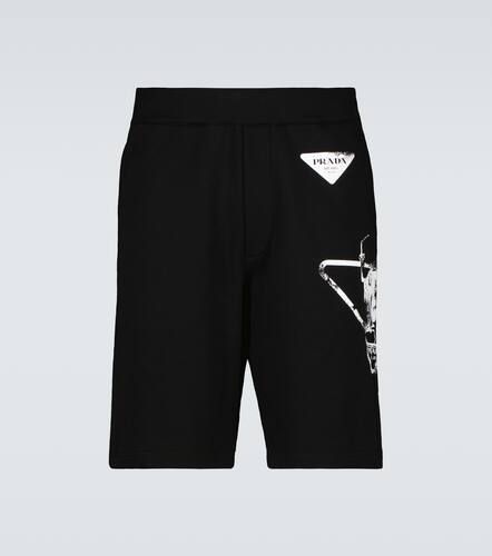 Prada Cotton jersey Bermuda shorts - Prada - Modalova