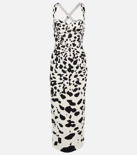 Orchid animal-print jersey midi dress - Galvan - Modalova