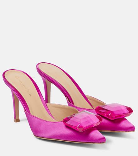 Jaipur embellished satin mules - Gianvito Rossi - Modalova