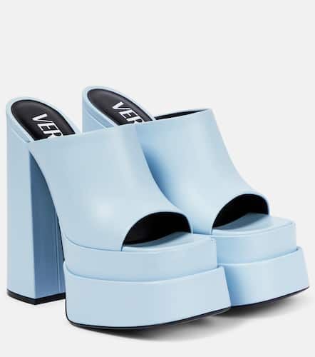 Versace Leather platform mules - Versace - Modalova