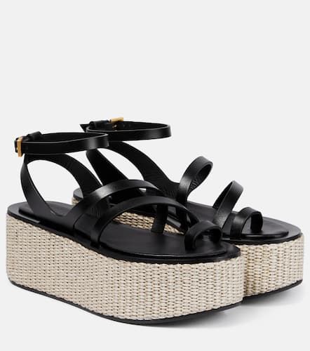 Biarritz leather platform espadrille sandals - Max Mara - Modalova