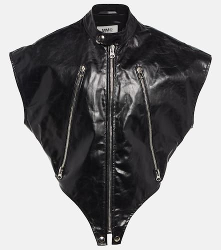 MM6 Maison Margiela Leather jacket - MM6 Maison Margiela - Modalova