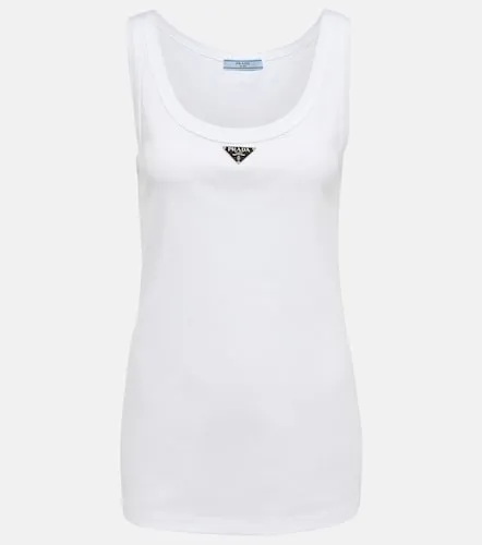 Prada Logo cotton tank top - Prada - Modalova